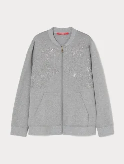 Sweatshirt aus Jersey mit Stickerei