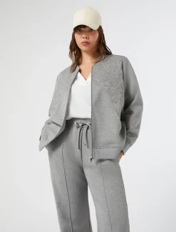 Sweatshirt aus Jersey mit Stickerei