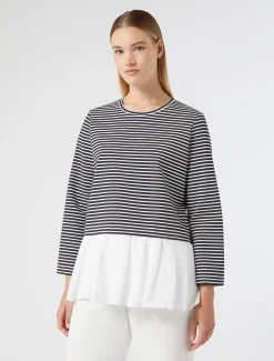 Sweatshirt aus Jersey und Popeline