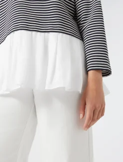 Sweatshirt aus Jersey und Popeline