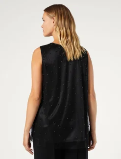 Top aus besticktem Tüll