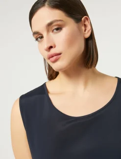 Top aus Crêpe de Chine-Seidengemisch