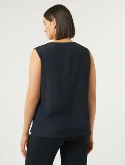 Top aus Crêpe de Chine-Seidengemisch