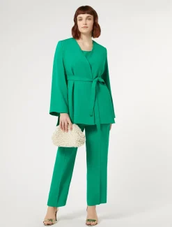 Top aus Crêpe-Envers-Satin