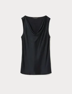 Top aus Envers-Satin-Crêpe