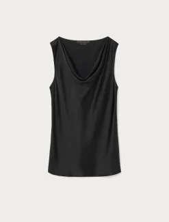 Top aus Envers-Satin-Crêpe