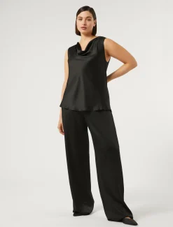 Top aus Envers-Satin-Crêpe