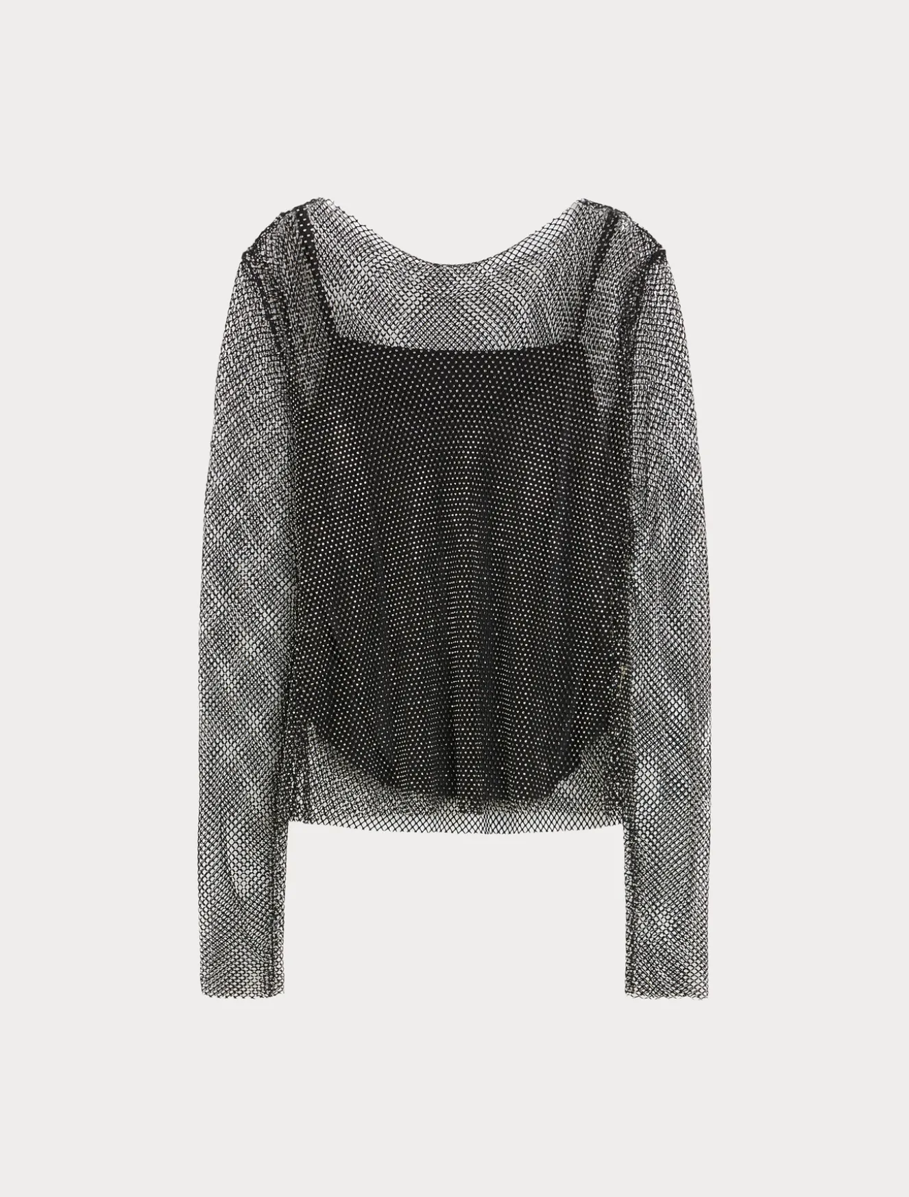 Top aus Netzgewebe mit Strass