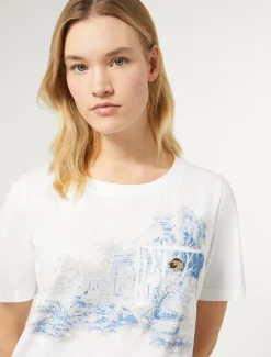 T-Shirt aus bedrucktem Jersey