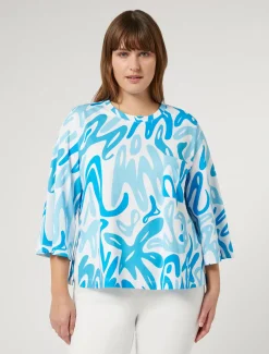 T-Shirt aus bedrucktem Jersey