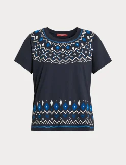 T-Shirt aus bedrucktem Jersey