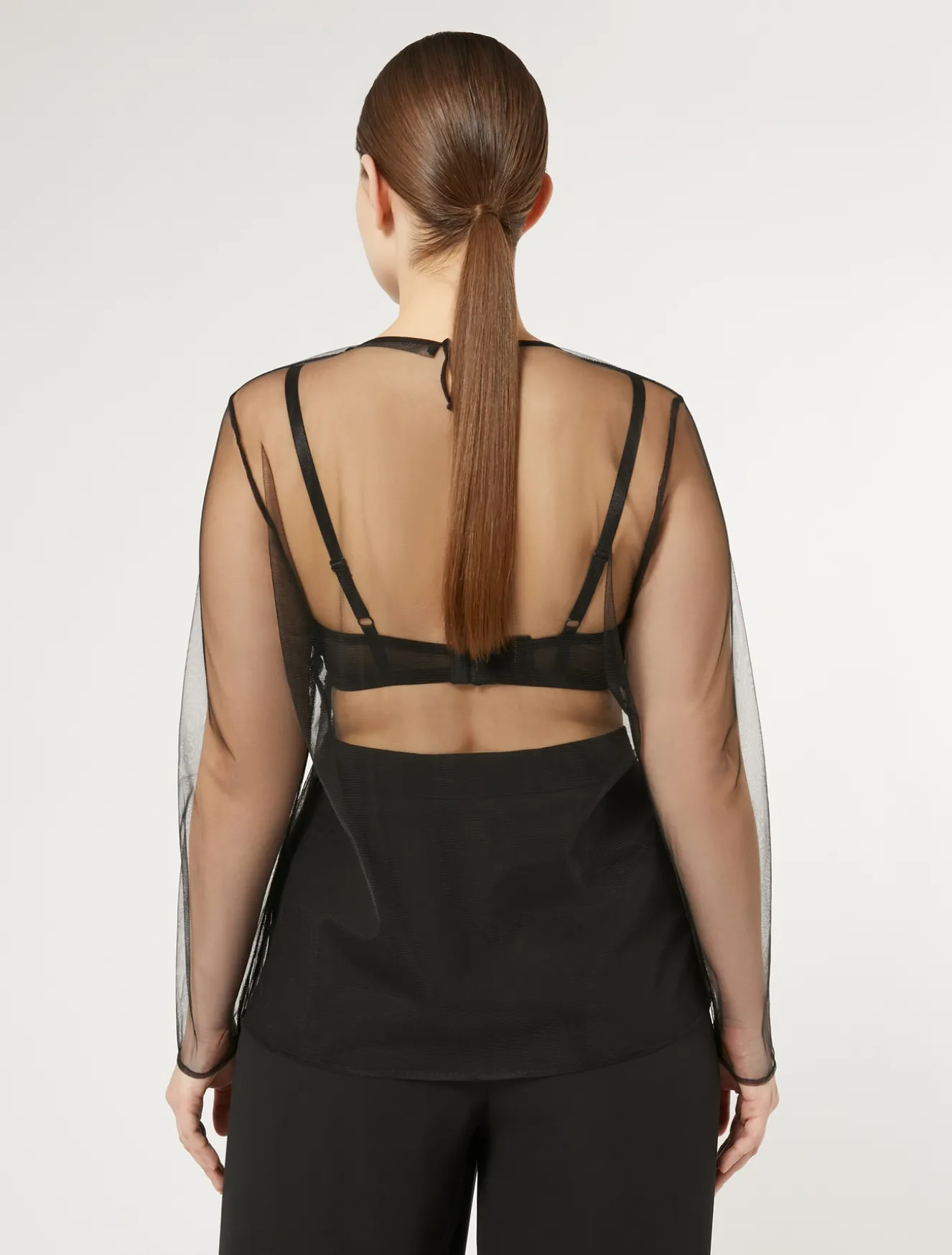 T-Shirt aus besticktem Tüll