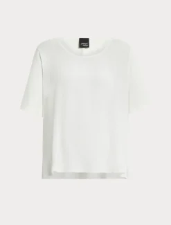 T-Shirt aus Jersey, Acetat und Seide