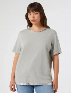 T-Shirt aus Jersey mit Stickerei