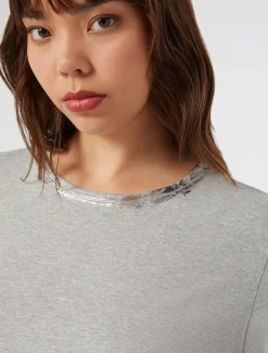 T-Shirt aus Jersey mit Stickerei