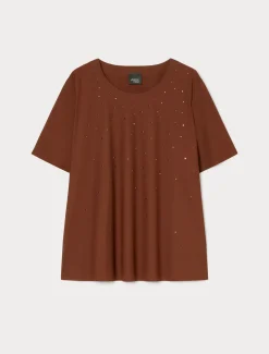 T-Shirt aus Jersey mit Stickerei