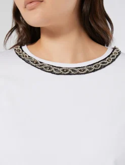 T-Shirt aus Jersey mit Stickerei