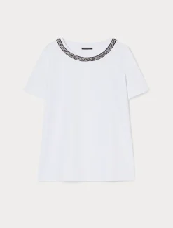 T-Shirt aus Jersey mit Stickerei