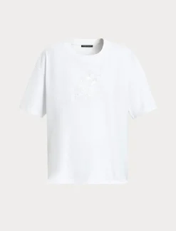 T-Shirt aus Jersey mit Stickerei