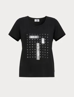 T-Shirt aus Jersey mit Stickerei