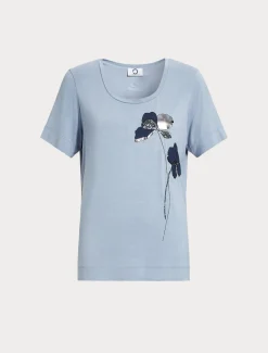 T-Shirt aus Jersey mit Stickerei