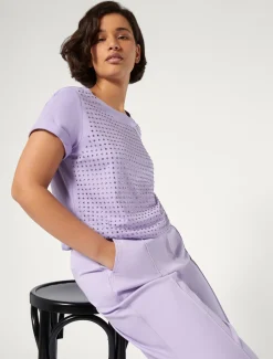 T-Shirt aus Jersey mit Strass