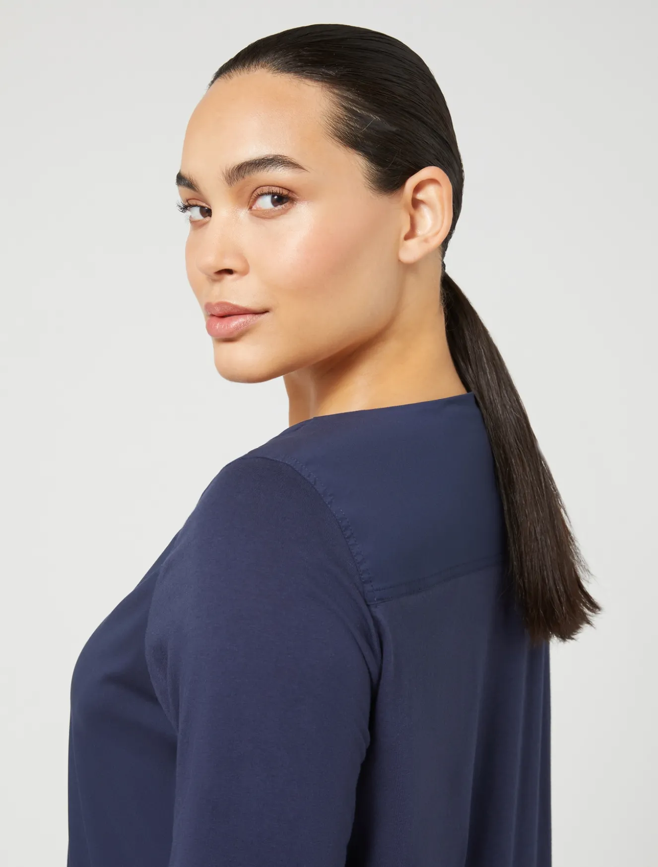 T-Shirt aus Jersey und Popeline