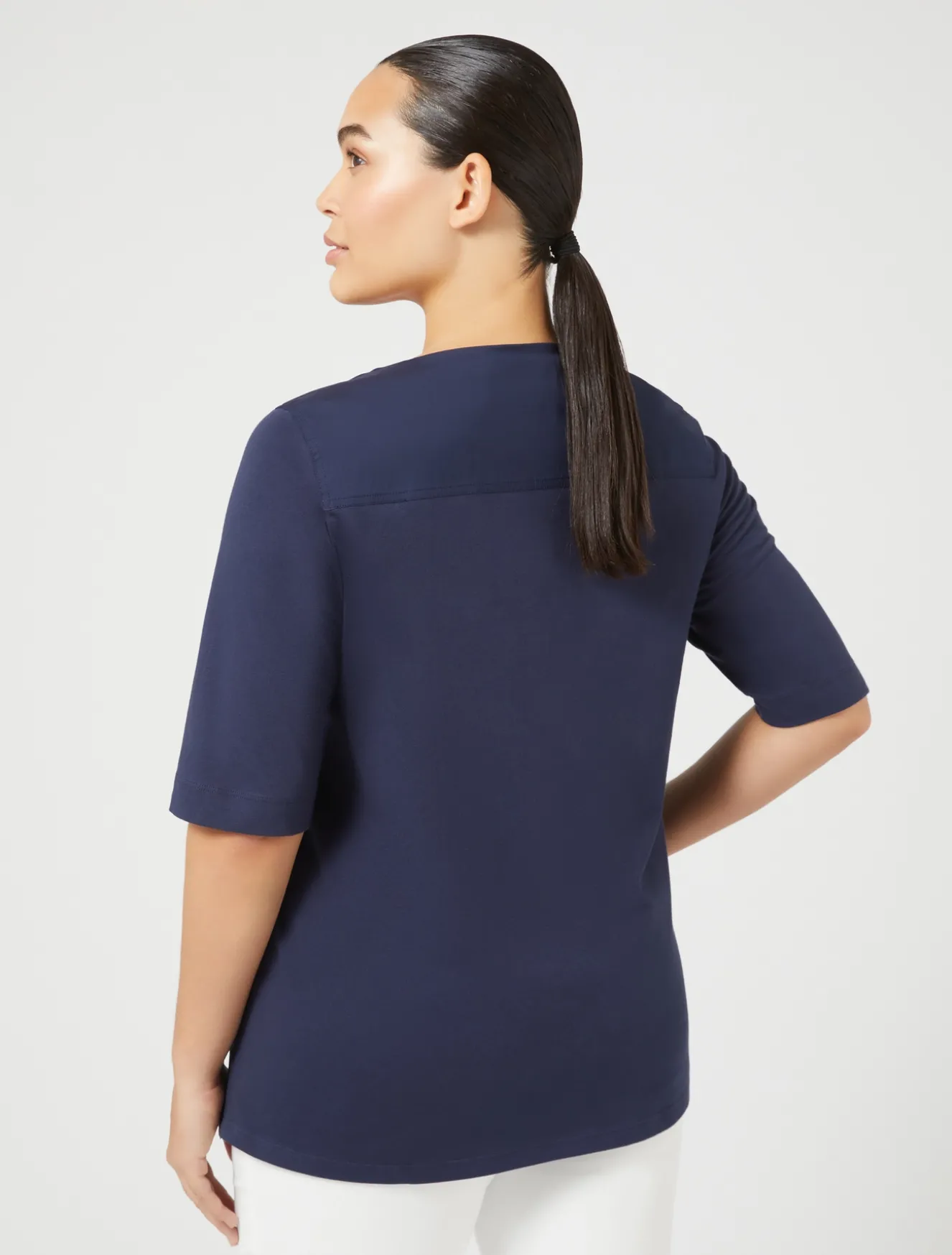 T-Shirt aus Jersey und Popeline