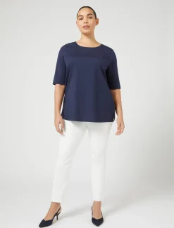 T-Shirt aus Jersey und Popeline