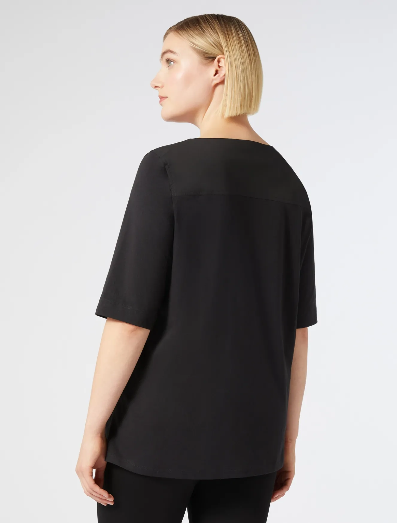 T-Shirt aus Jersey und Popeline