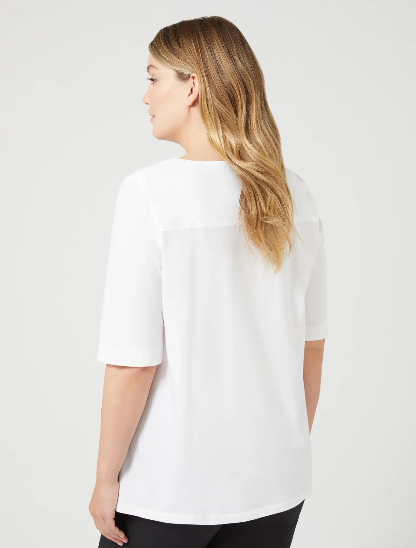 T-Shirt aus Jersey und Popeline