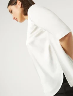 T-Shirt aus Jersey und Satin