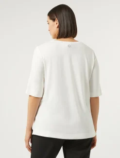 T-Shirt aus Jersey und Satin