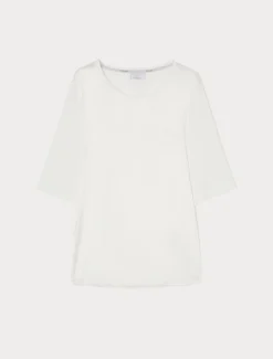 T-Shirt aus Jersey und Satin