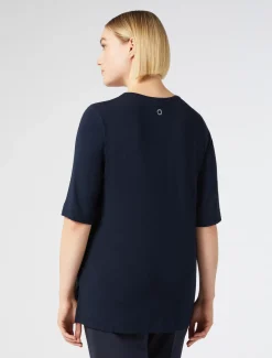 T-Shirt aus Jersey und Satin