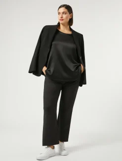 T-Shirt aus Jersey und Satin