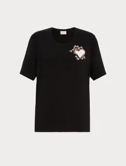 T-Shirt aus Stretch-Viskose-Jersey