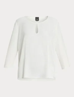 T-Shirt aus Viskosejersey und Satin