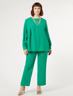 Tunika aus Envers-Satin-Crêpe