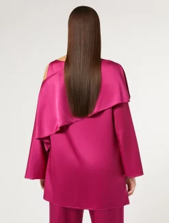 Tunika aus Envers-Satin-Crêpe