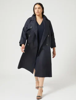 Wasserabweisender Trenchcoat aus Baumwollgemisch