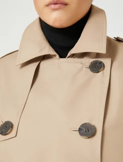 Wasserabweisender Trenchcoat aus Baumwollgemisch