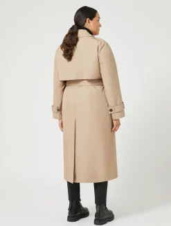 Wasserabweisender Trenchcoat aus Baumwollgemisch