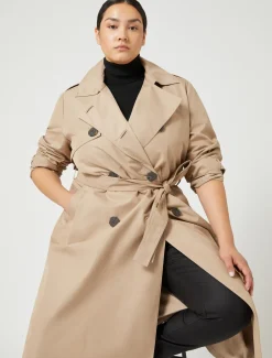 Wasserabweisender Trenchcoat aus Baumwollgemisch