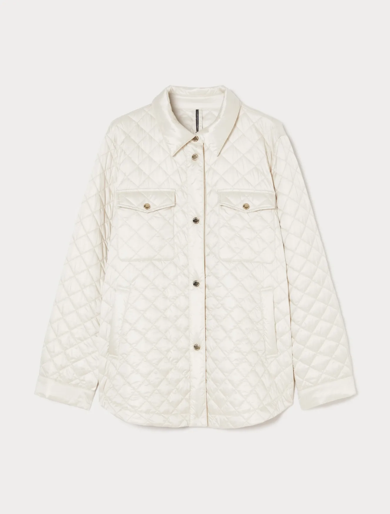 Wattierte Jacke aus schimmerndem Nylon-Canvas