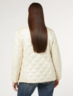 Wattierte Jacke aus schimmerndem Canvas