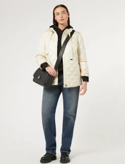 Wattierte Jacke aus schimmerndem Canvas