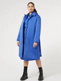 Wattierter Mantel aus wasserabweisendem Satin